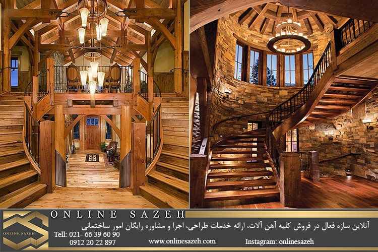 طراحی داخلی ساختمان با چوب